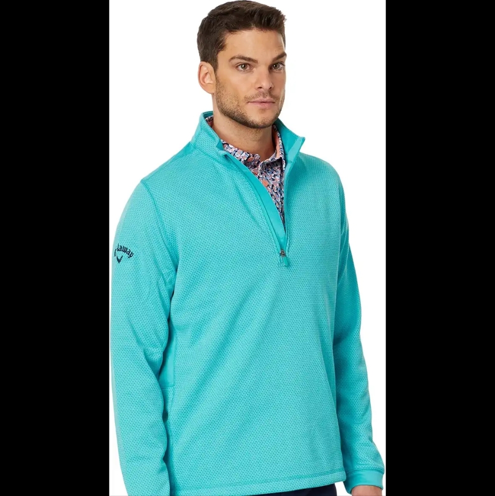 Callaway pullover with zipper turquoise